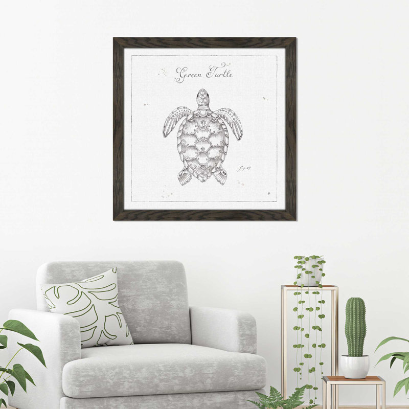 «Underwater Life», reproduction sur toile, H 37,5 po x l 37,5 po x P 1 po, Cadre chocolat patiné