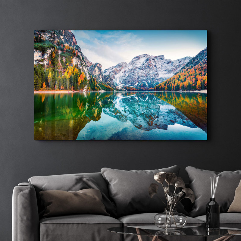 Peinture murale élégante en verre trempé 100% verre trempé, épaisseur: 0,16 pouce | Imprimé UV pour des couleurs éclatantes et une durabilité | Parfait pour la décoration intérieure et l'esthétique moderne