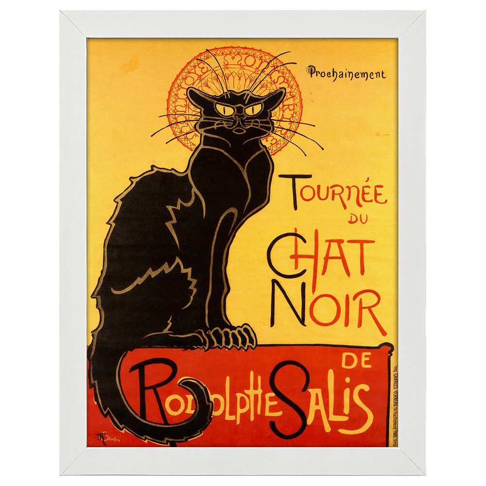 Leinwandbild Vintage Artistic Poster Tournée Du Chat Noir