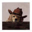 Toile «Peeking Cowboy Dog», conception par Studio Bautista-1127494817