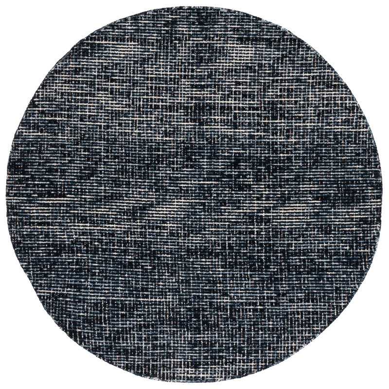 Tapis en laine touffeté à la main Farhat, Rond 8 pi