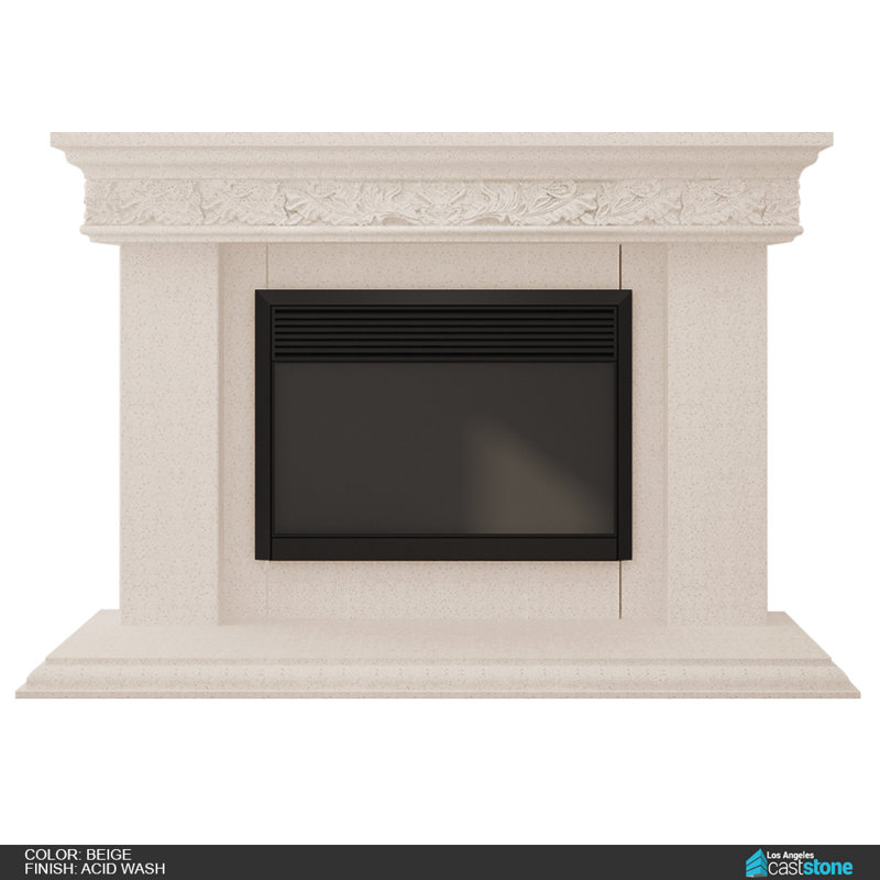 Bonaparte Fireplace Surround, Acid Wash Beige