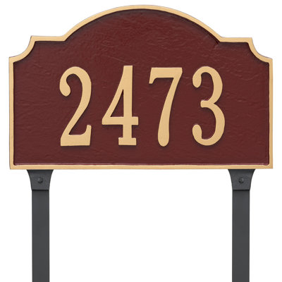 Enseigne d’adresse pour pelouse sur 1 ligne vanderbilt
