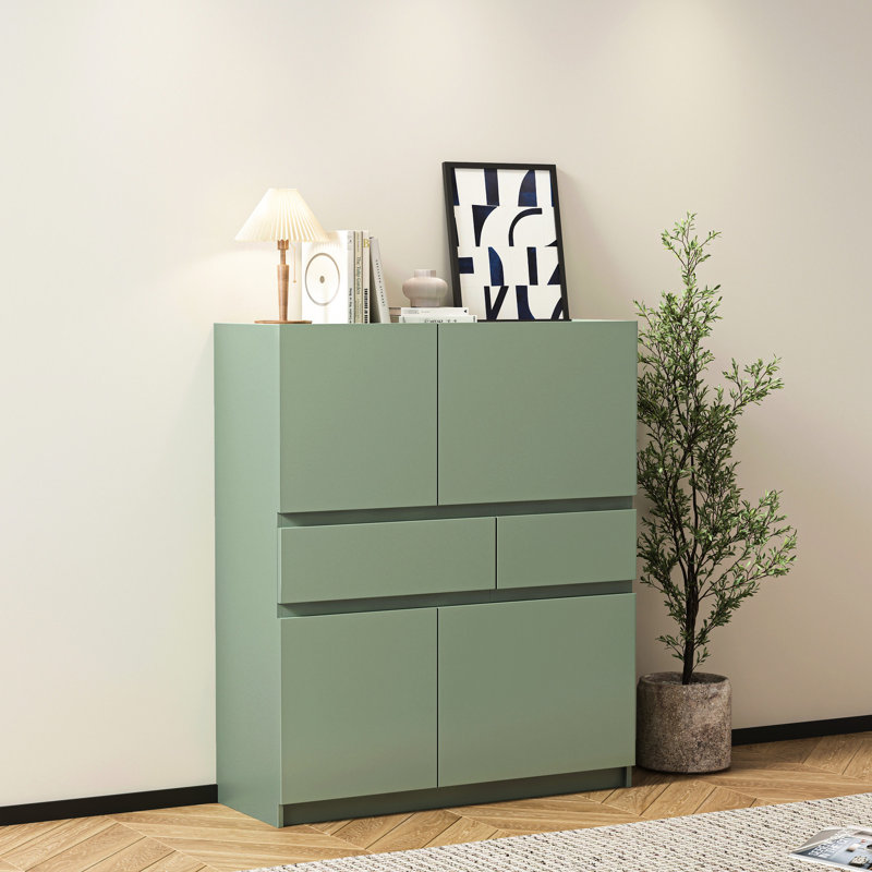 Garde-manger en bois avec 4 portes et 2 tiroirs