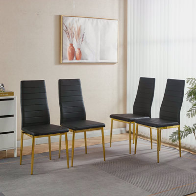 Chair Set Of 4,GOLDEN COLOR LEG,SEAT