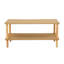 Table basse moderne à 2 niveaux, table de centre rectangulaire avec tablette de rangement ouverte, table de salon-1673018091