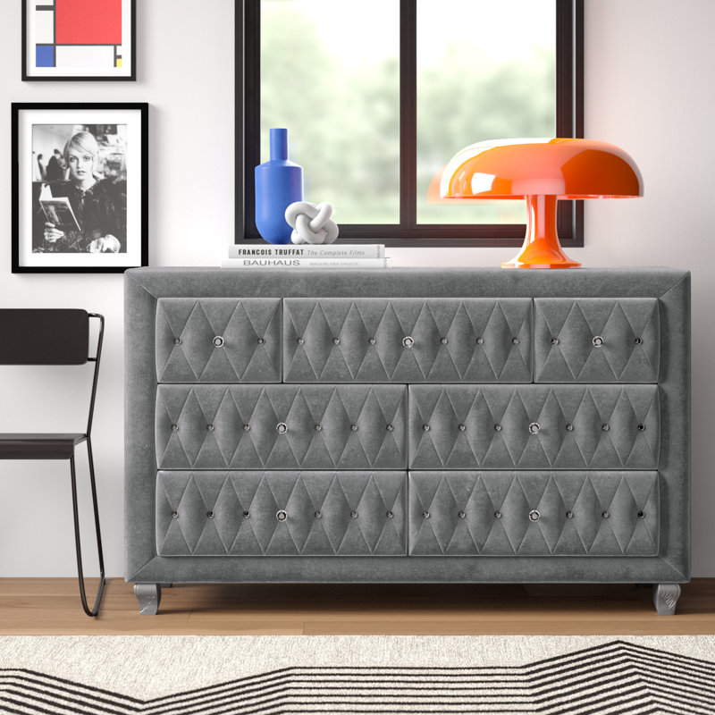 Commode double l 58,5 po Waldstrmidt, Gris