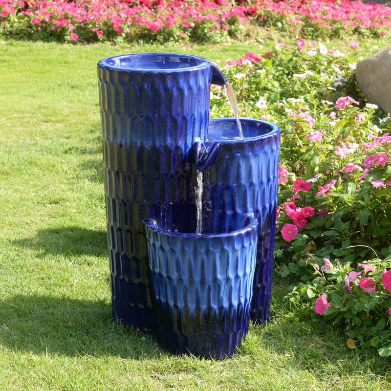 Ceramic / Porcelain Fountain, Blue