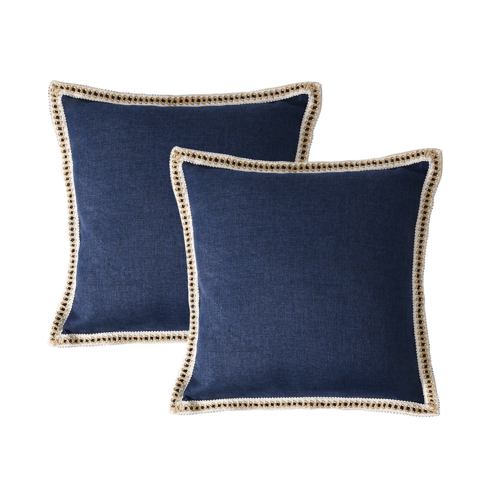 Color Pillow Cover, Navy, Square 18"