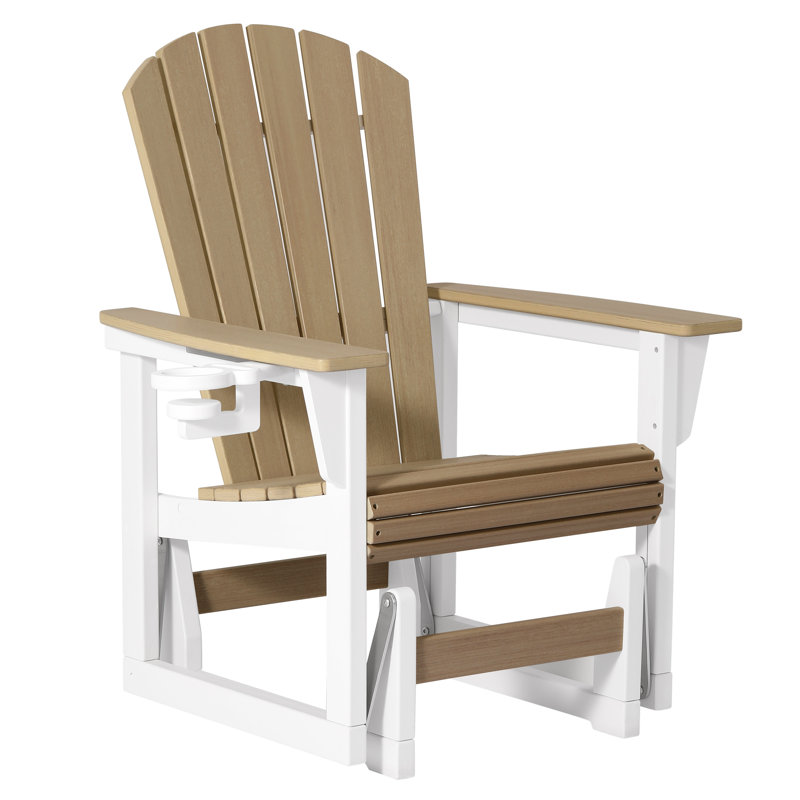 Fauteuil coulissant Benno Adirondack, blanc, Blanc / coquillage