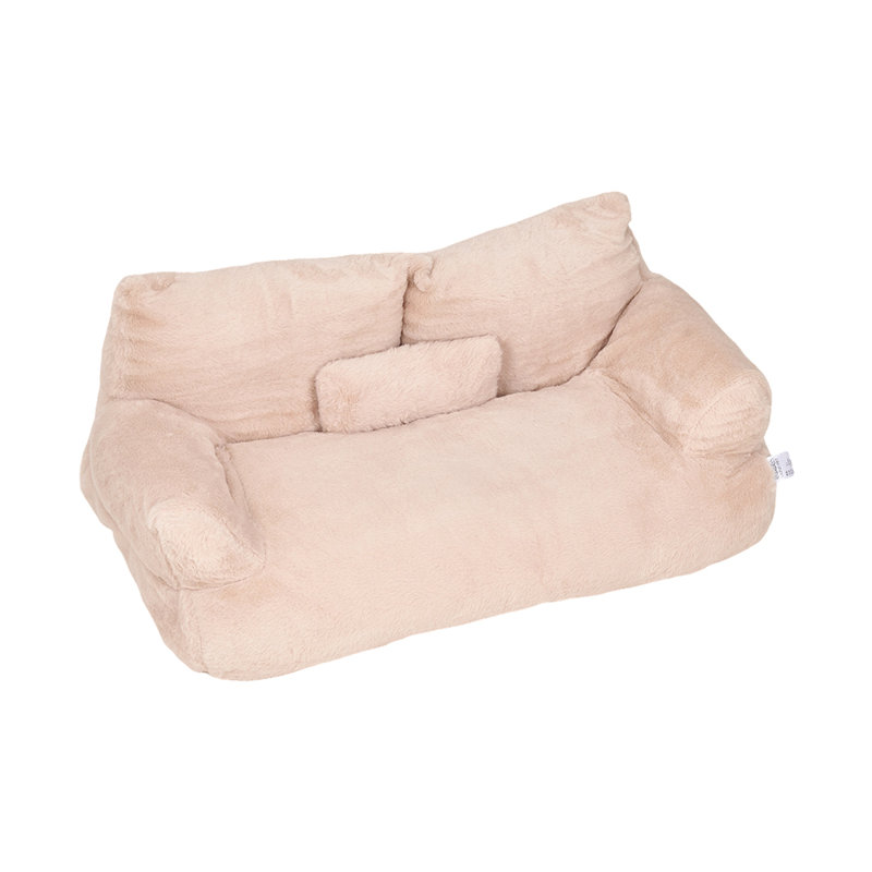 Fleece Nest Pet Bed, Brown, 28cm H x 69.5cm W x 42.5cm D