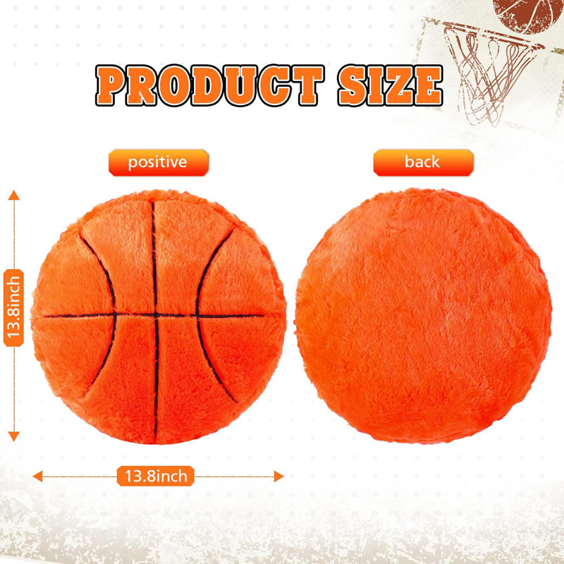 2-pack Basketball Plush Throw Pillows