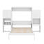 Grand lit escamotable intégré avec bureau, coiffeuse et armoires de rangement-711261727
