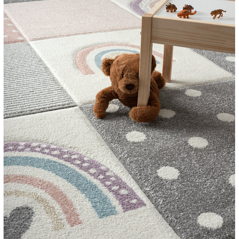 Houck Pink/Black/White Rug, Rectangle 120 x 170cm