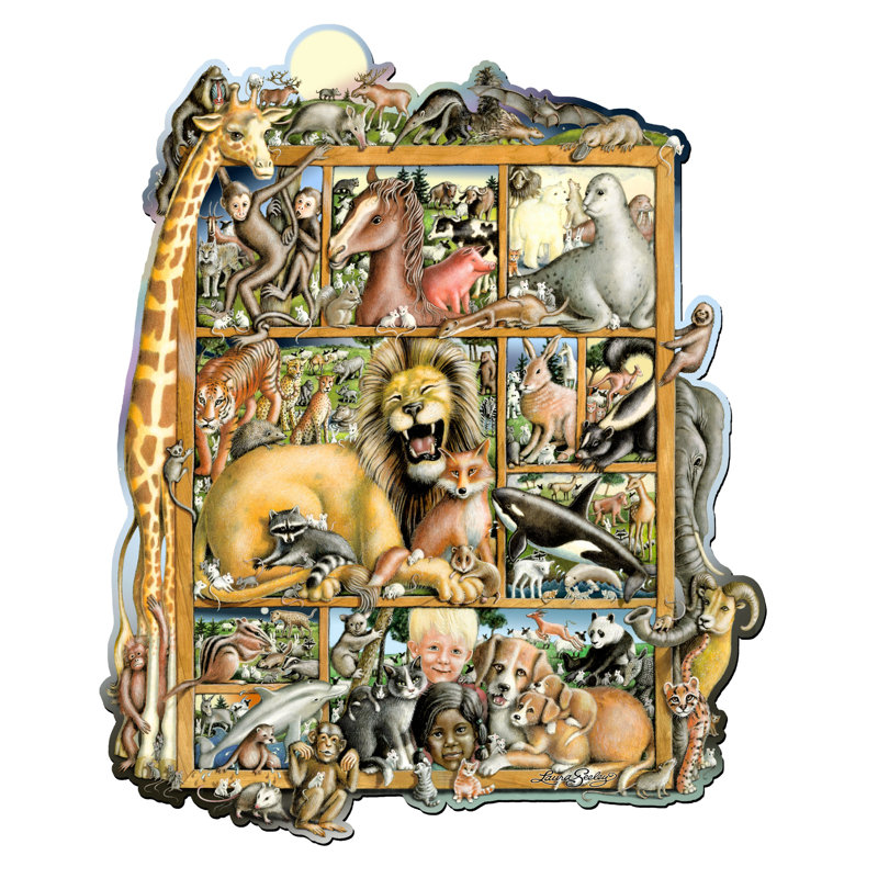 Art animalier par Laura Seeley, décoration de chambre d'enfant, H 22,5 po x l 18,25 po x P 1 po