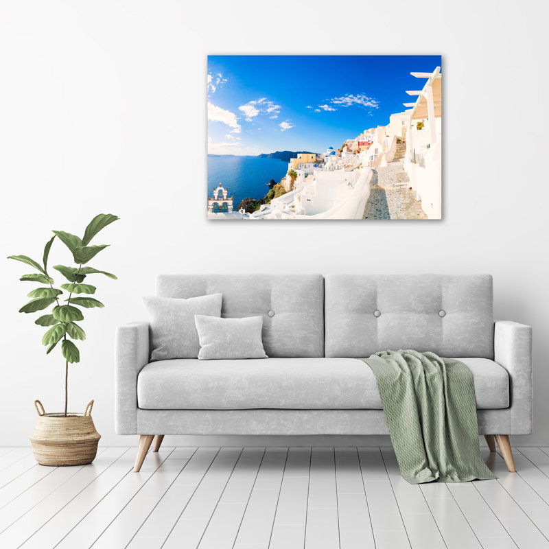 Santorini Greece - Wrapped Canvas Print