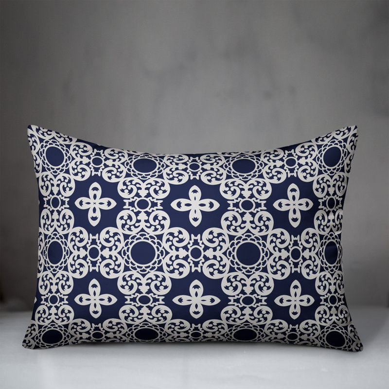 Geometric Throw Pillow, Navy