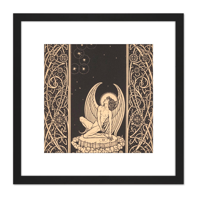 Lechter Seventh Ring Angel Ornate Book Illustration - Single Picture Frame Print