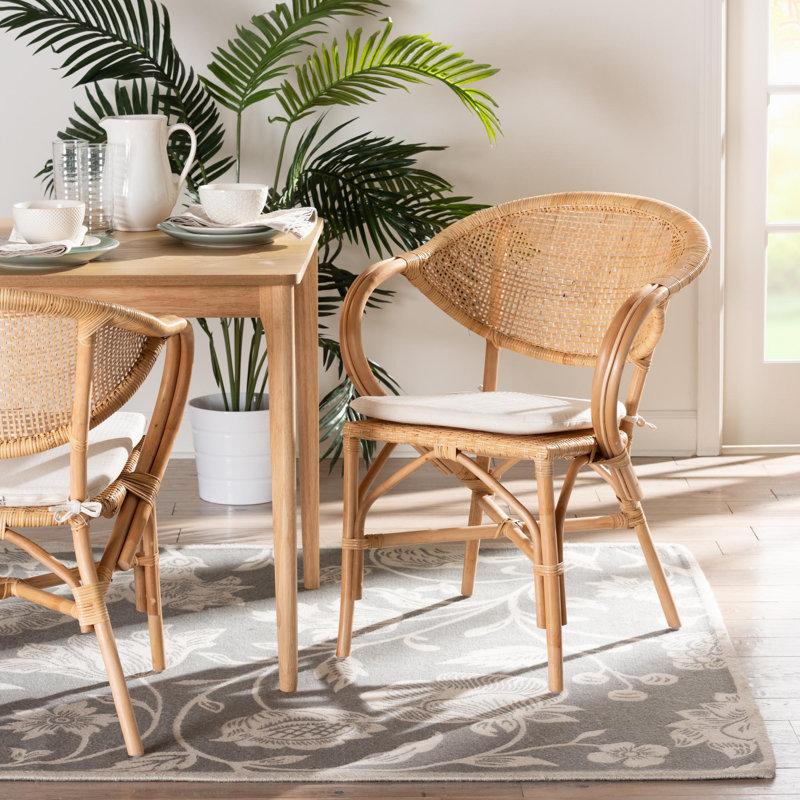 Cezary Armchair in Rattan Brown