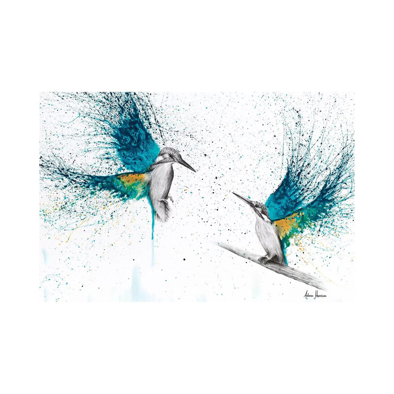 Kingfisher Memories by Ashvin Harrison - Wrapped Canvas Painting, 66.04 cm H x 45.72 cm W x 3.175 cm D