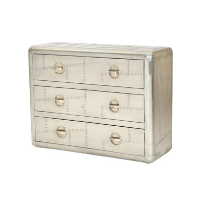 Kyus Aluminum 41'' W 3 - Drawer Dresser