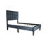 Lit simple - tête ajustable, fabrication à 12 lattes, lin, système de soutien robuste pour chambre à coucher, capitonnage, tête de lit, tissu de lin, capitonnage hypnotisant