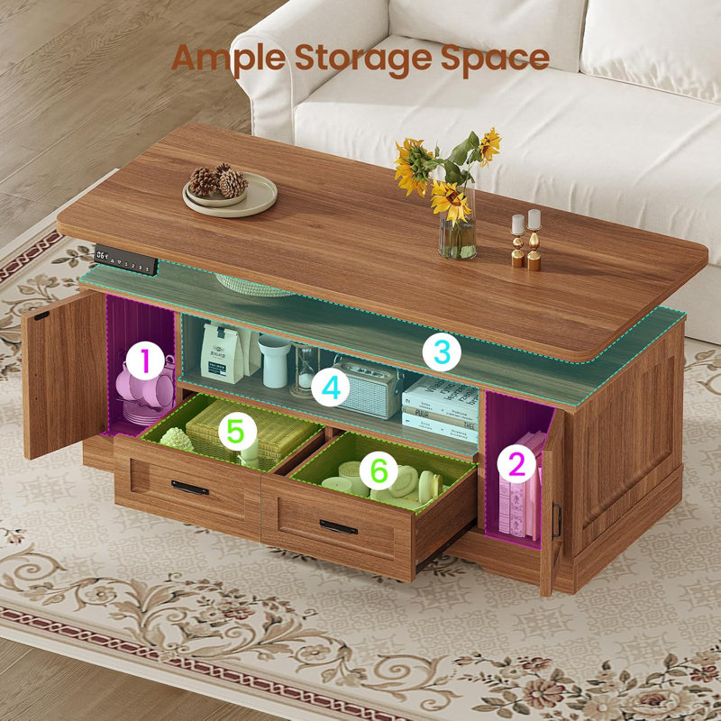 Table basse Bijolle, Brun