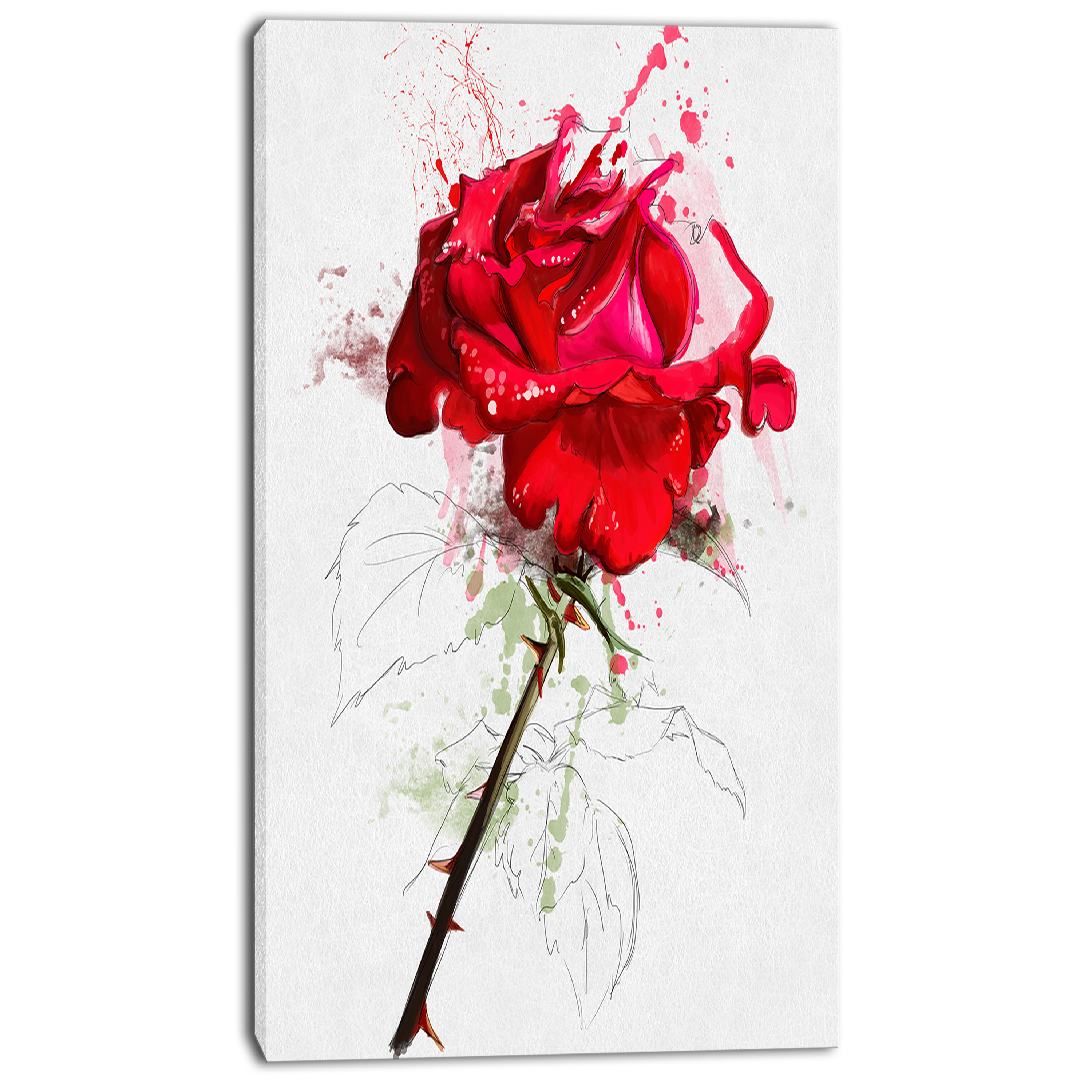 Close-Up Rose sketch Drawing by Katrina Gunn - Pixels