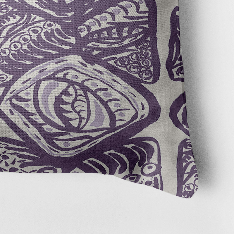Geometric Reversible Throw Pillow, Purple