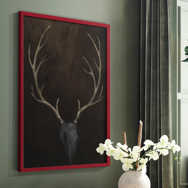 Reproduction encadrée Buck - bois massif, H 20 po x l 16 po, Blanc