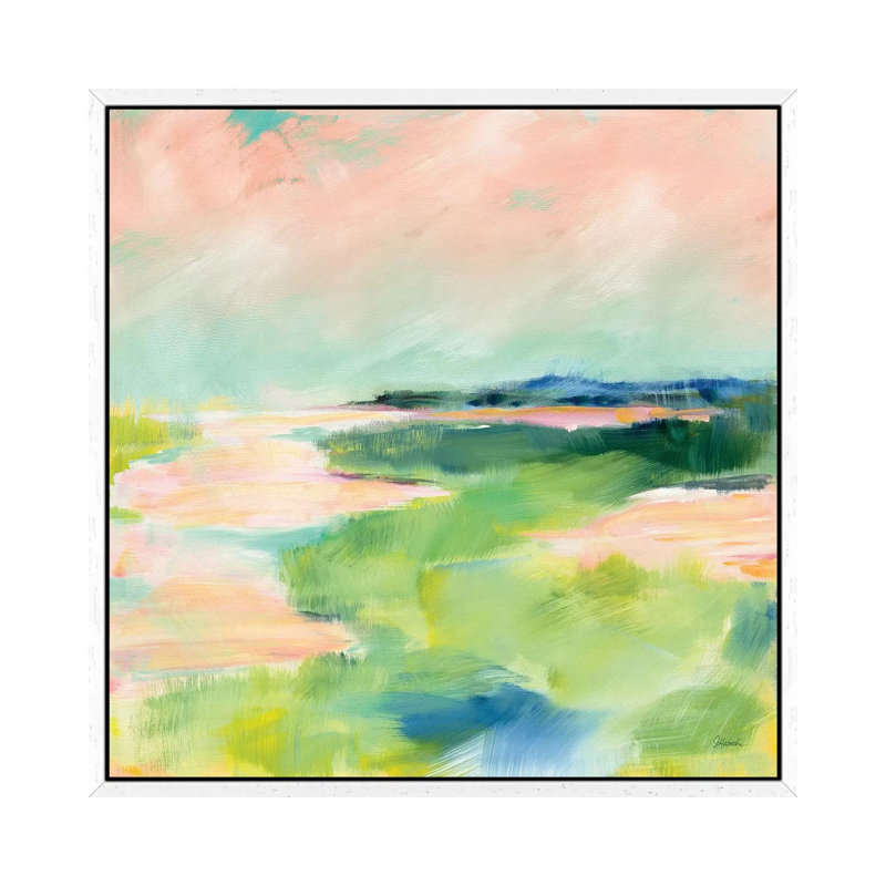 Tidewater by Sue Schlabach - Painting on Canvas, White Floater Framed, 93.98cm H x 93.98cm W x 3.81cm D