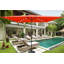 Parasol d'extérieur à DEL solaire 10 x 6,5T avec manivelle et bouton poussoir inclinable pour la cour-634198425