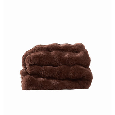 Brooklyn Loom Bubble Faux Fur Throw Blanket