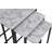 Modern Nesting Table Set (3 Pieces), Black & White Marble Design, 16.1 x 18.1 x 19.3 inches | 100% Metal Frame & 100% MDF Top | Stylish & Functional for Living Room or Office, Industrial Chic Decor