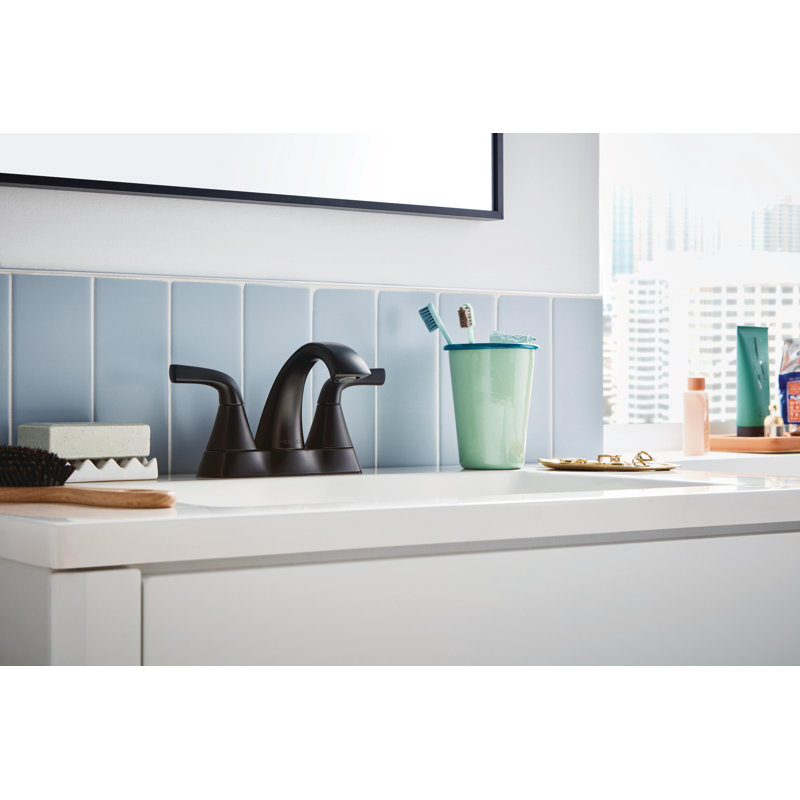 Parkwood Centerset 2-handle Bathroom Faucet, Matte Black, No Drain Assembly Included