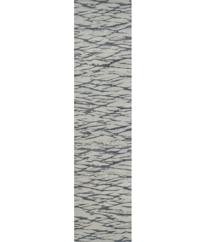 Solera Handmade Wool Abstract Area Rug, Runner 3' x 10'