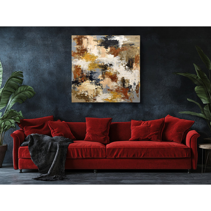Reproduction d'art sur toile, "Artistic Vibe", tons de terre abstraits, 20 po x 20 po