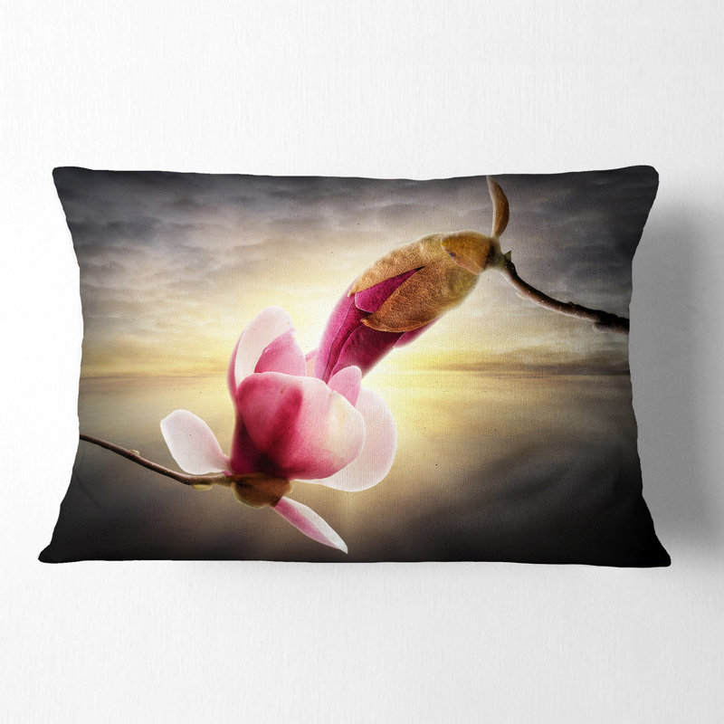 Beautiful Magnolia Flowers - Floral Printed Throw Pillow