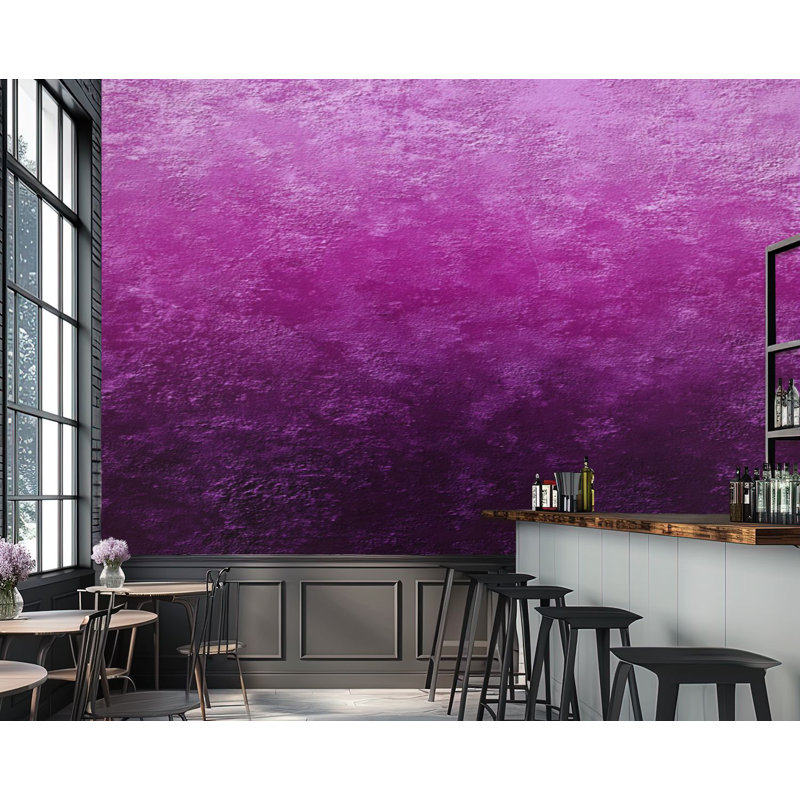 Papier peint adhésif peler et coller dégradé mauve à effet de surface abstrait H 69 po x l 96 po, papier peint amovible en PVC pour chambre à coucher, bureau à domicile