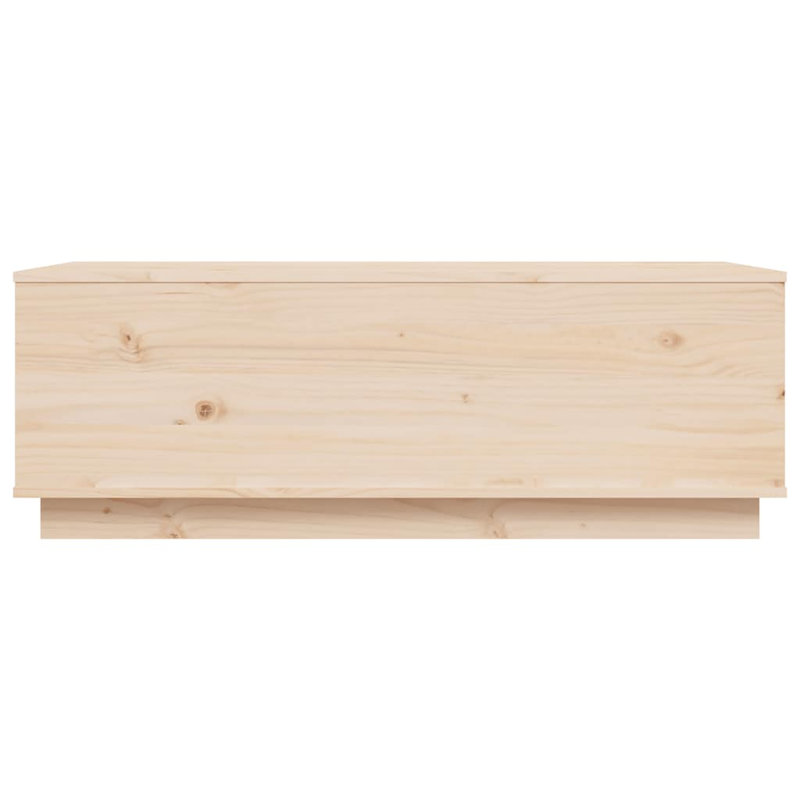 Coffee Table 35 Cm Solid Wood Pine, Natural, 35" H x 100" W x 50" L