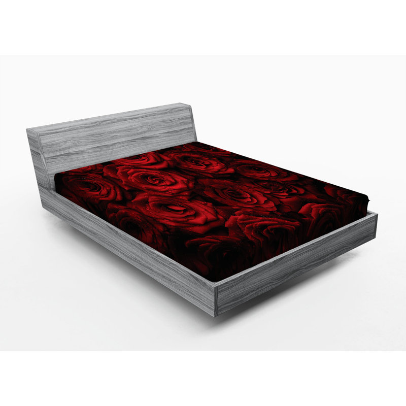 Microfiber Floral Fitted Sheet, Queen Fitted Sheet