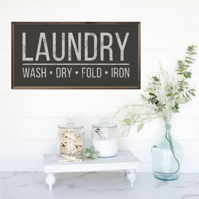 Laundry Wash Dry Fold Iron Black