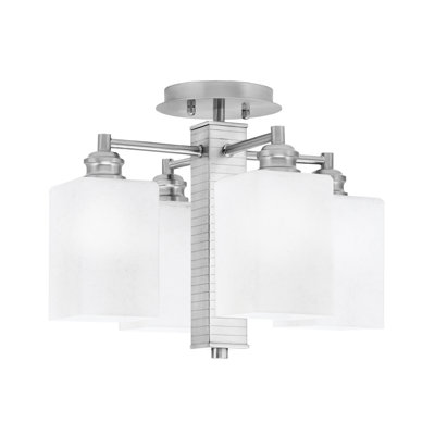 Edge 4 lumières semi-encastrées avec verre blanc 4 "Edge