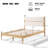 Solid Wood Bed Frame With Fleece Upholstered Headboard-116331693
