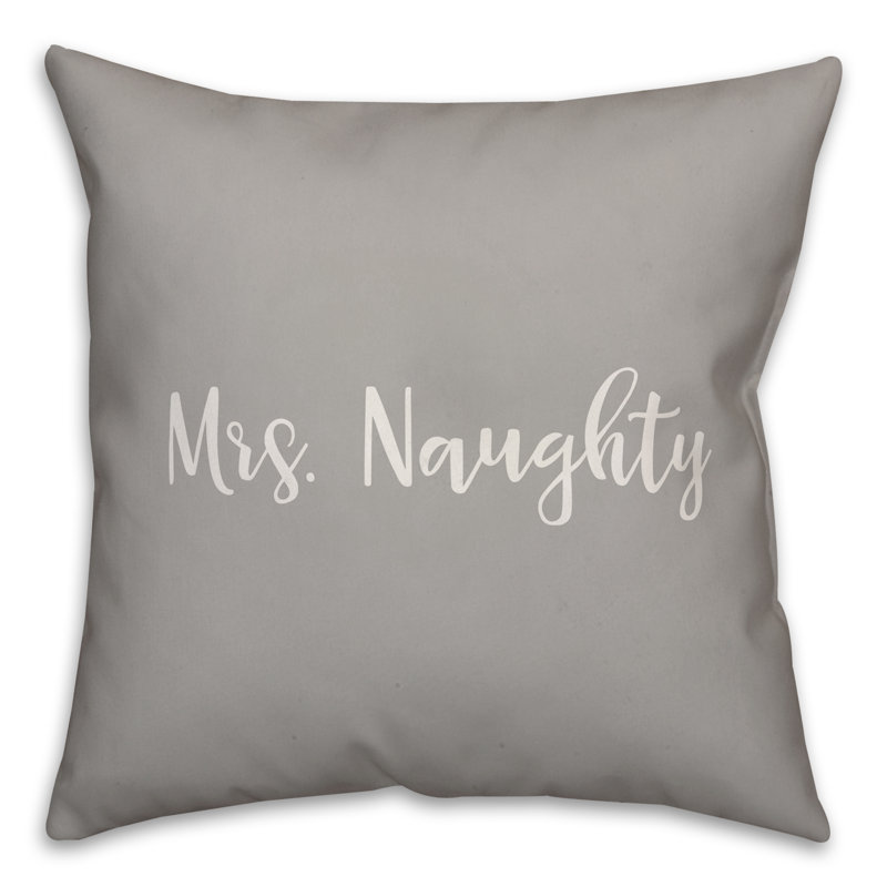  Coussin Mme. Naughty, Gris, Housse de coussin
