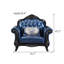 Chaise en cuir massif de style européen