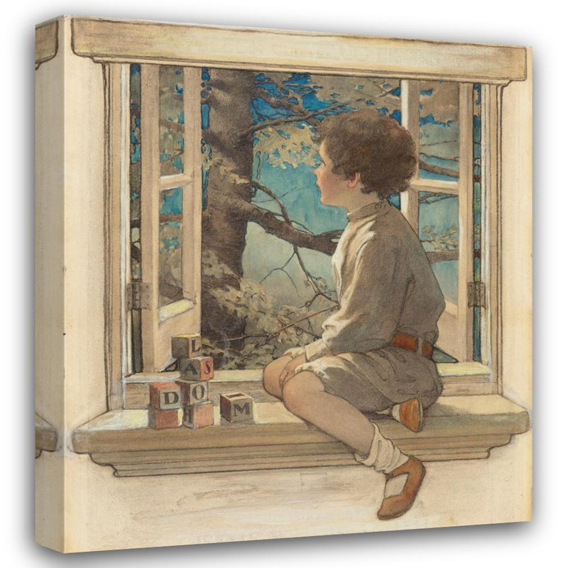 «Dream Blocks» par Jessie Willcox Smith - Art mural sur toile tendue avec châssis, H 24 po x l 17 po