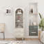 Armoire de rangement, vitrine avec porte en verre trempé, tiroirs et une tablette réglable-1101793469