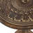 Brown Mango Wood Handmade Intricately Carved Floral Side End Accent Table with Spiral Leg and Elevate Base