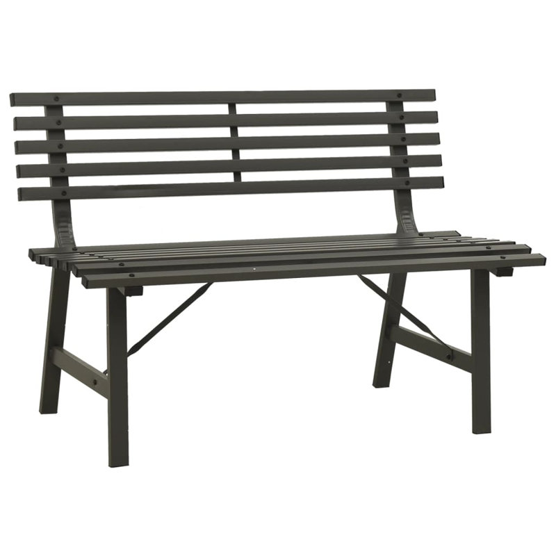 Banc de jardin en acier, Noir